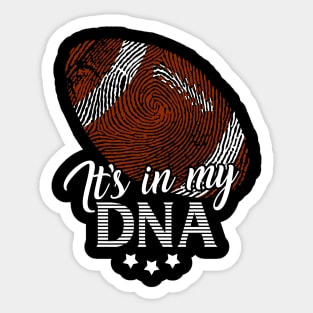 American Football, it's in my DNA - Fingerpringt gift Sticker